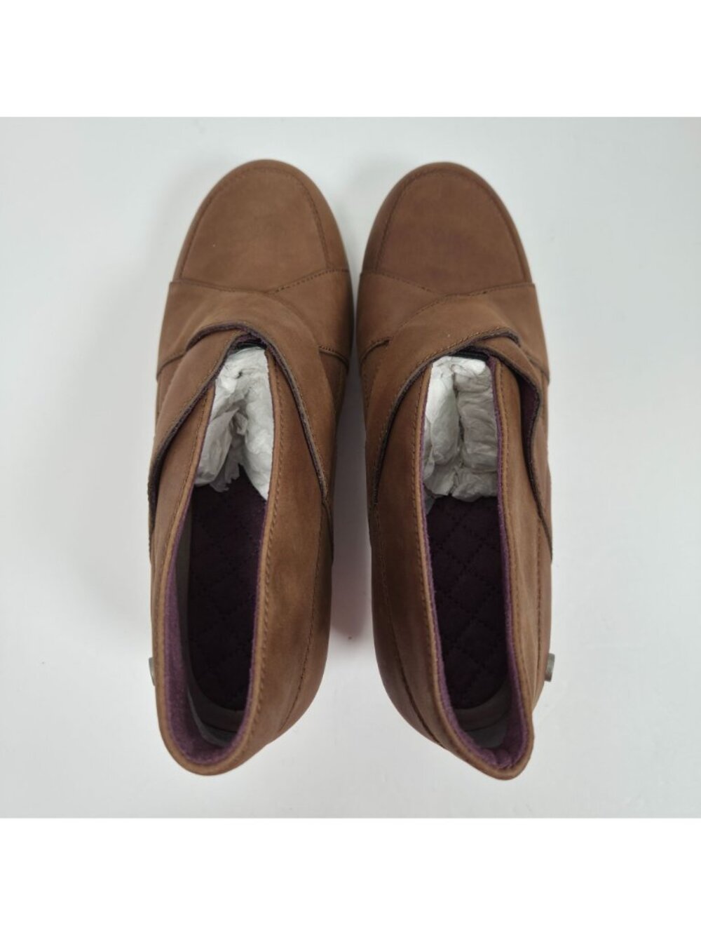 Mozo Descanso Women's Brown Leather Wedge Shoes US Size 7 NWOT SAMPLE - Picture 6 of 9